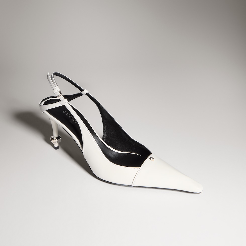Women's slingback with Interlocking G details