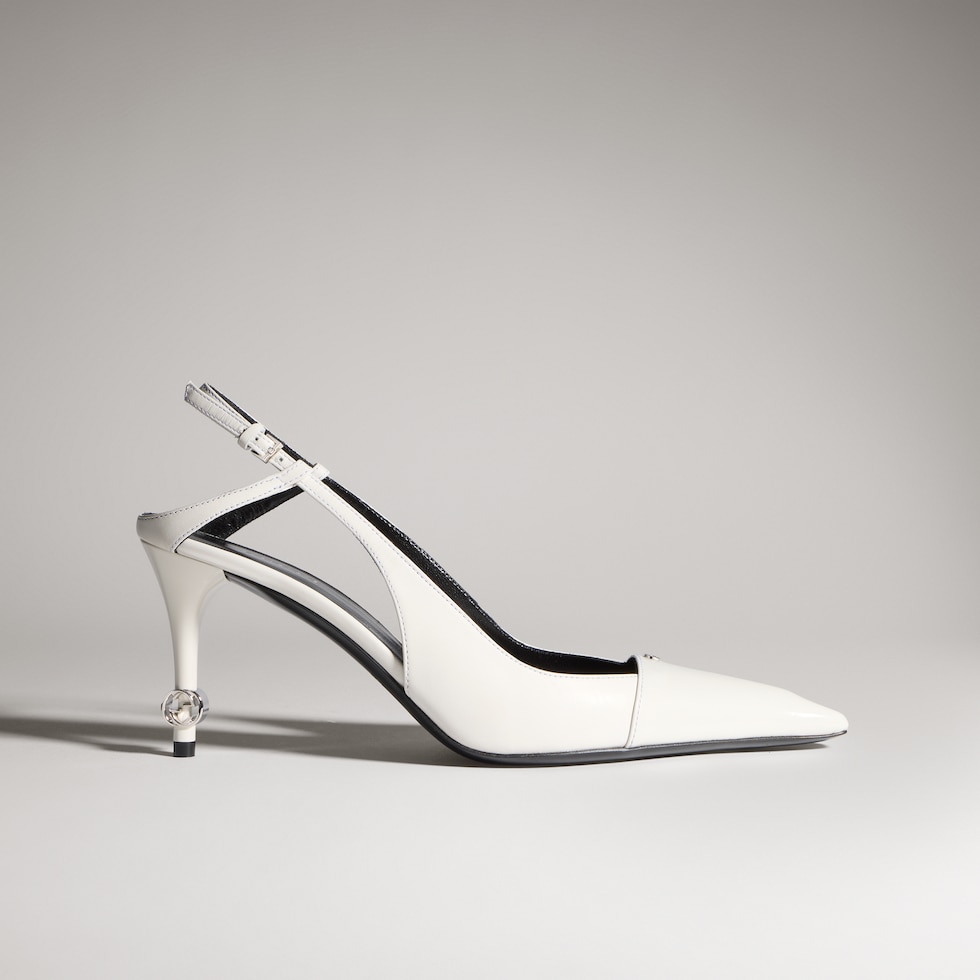 Women's slingback with Interlocking G details