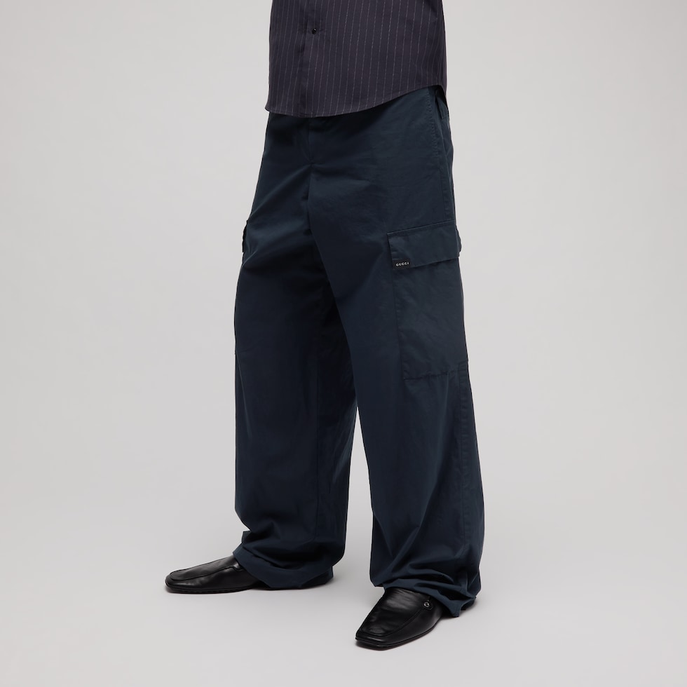 Lightweight matt technical cotton pants