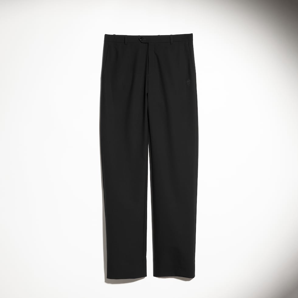 กางเกง Stretch wool pants with embroidery