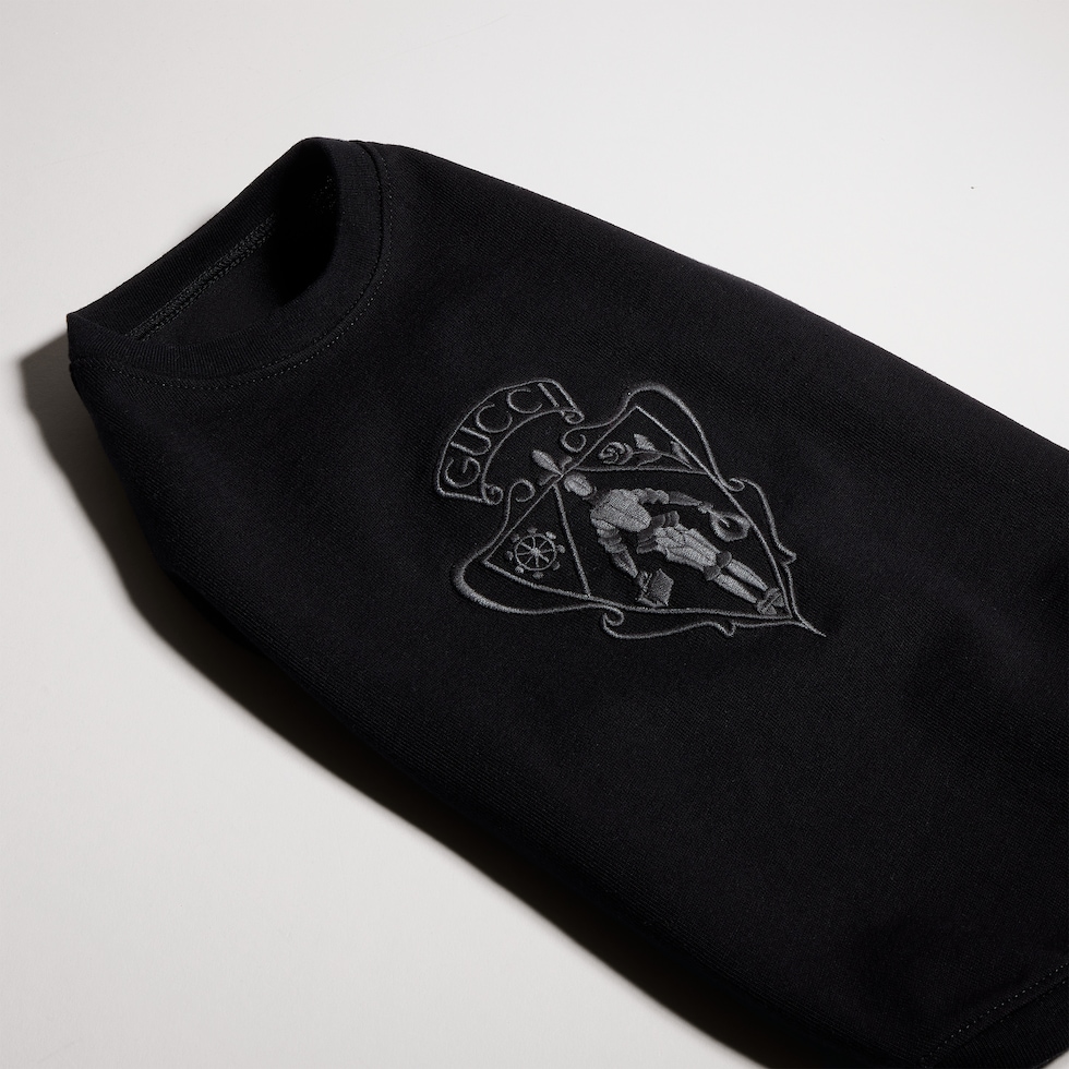 Pet cotton T-shirt with crest