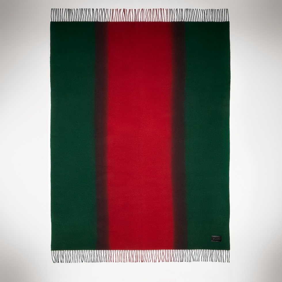 Wool and cashmere Web blanket