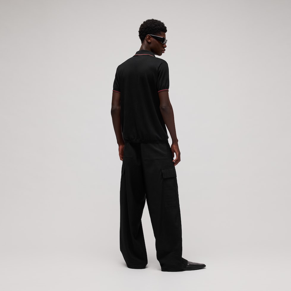Poloshirt aus Seiden- und Baumwollmischung