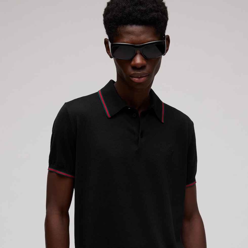 Poloshirt aus Seiden- und Baumwollmischung