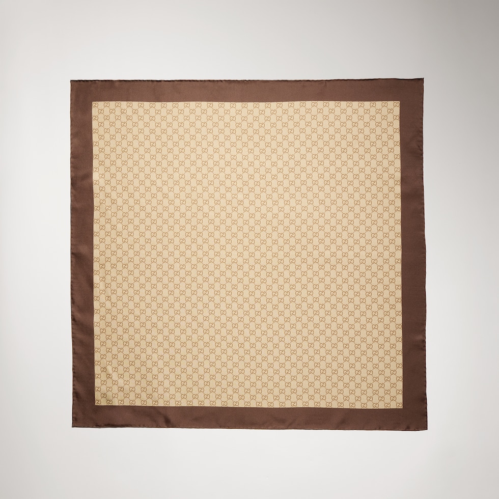 Printed silk twill carré
