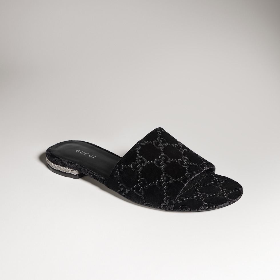 Sandalo slider Castello donna con cristalli