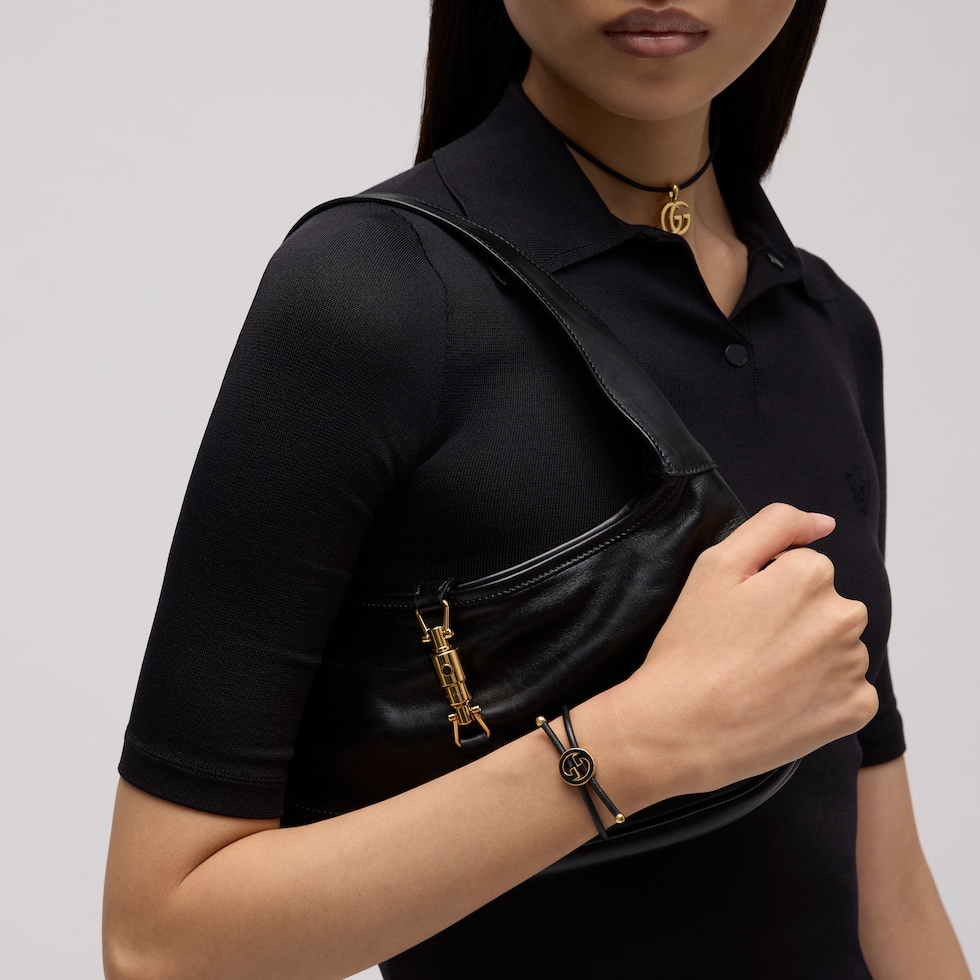 Bracelet avec détail GG enlacés rond en émail