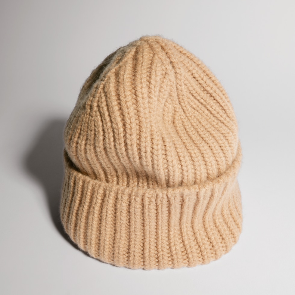 Wool cashmere hat with Double G