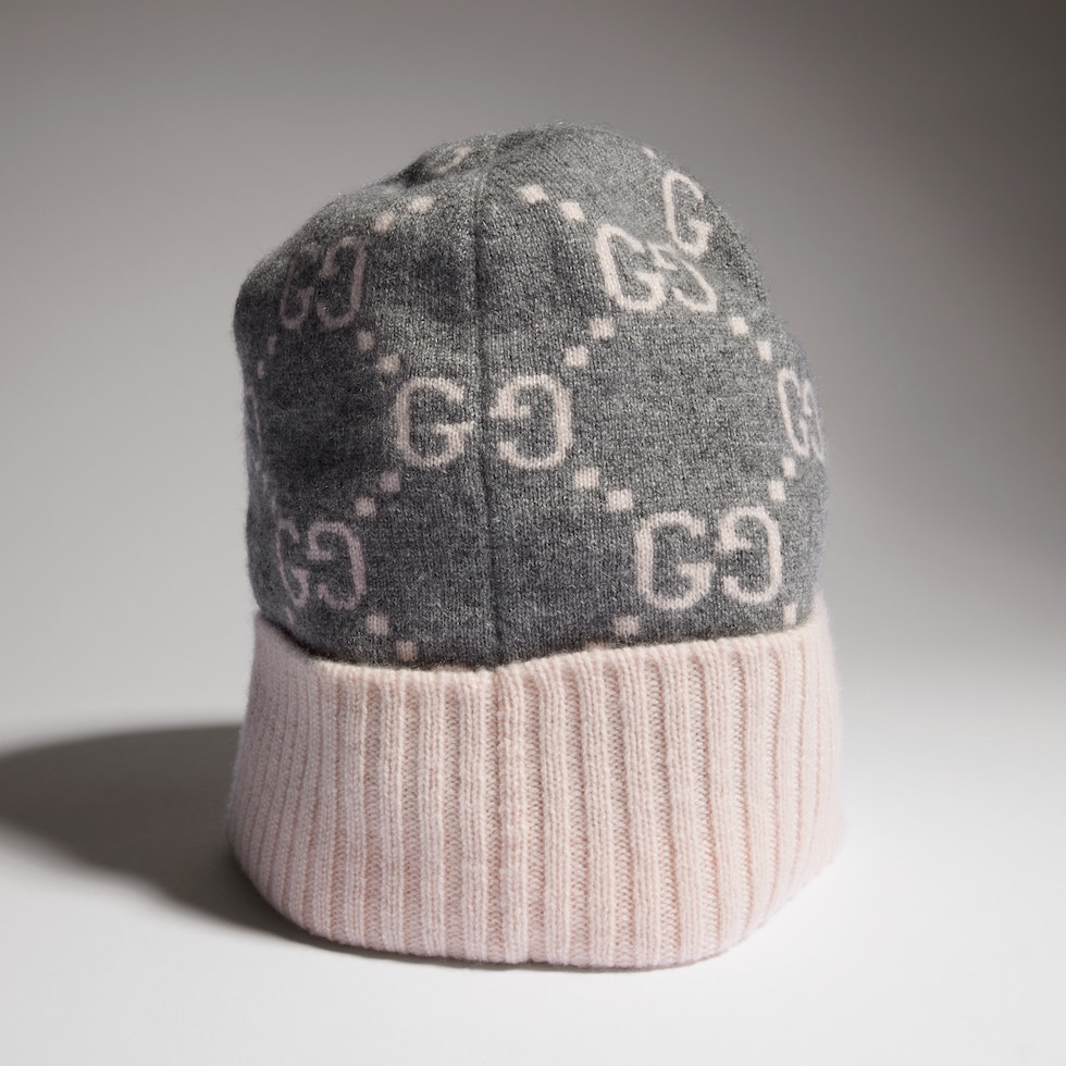 GG cashmere jacquard hat