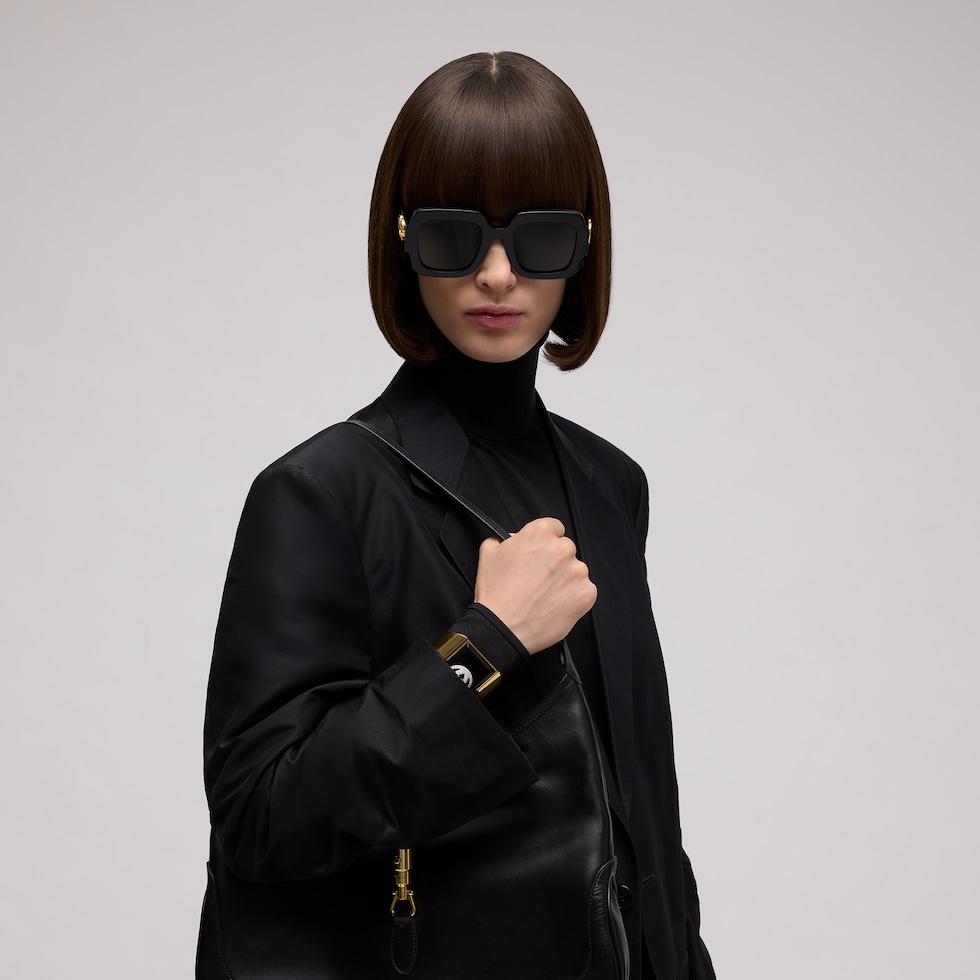 Gafas de sol con montura cuadrada y Doble G