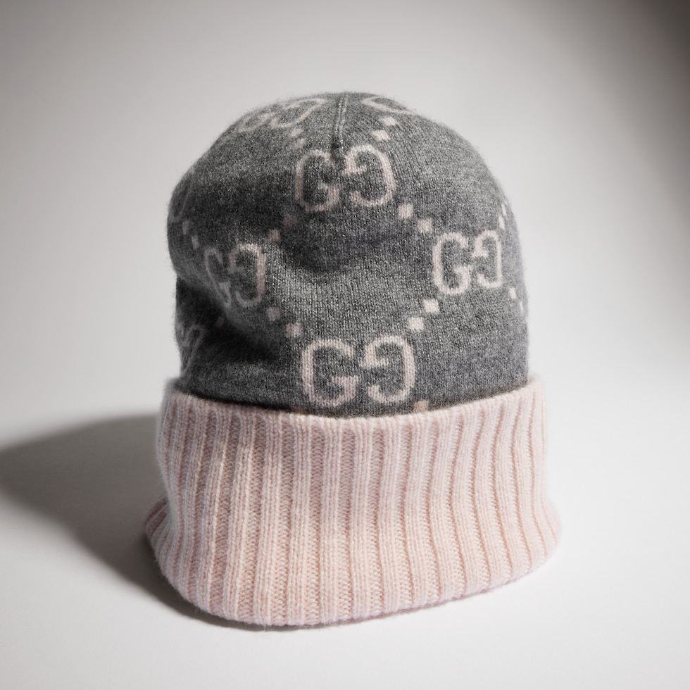 GG cashmere jacquard hat