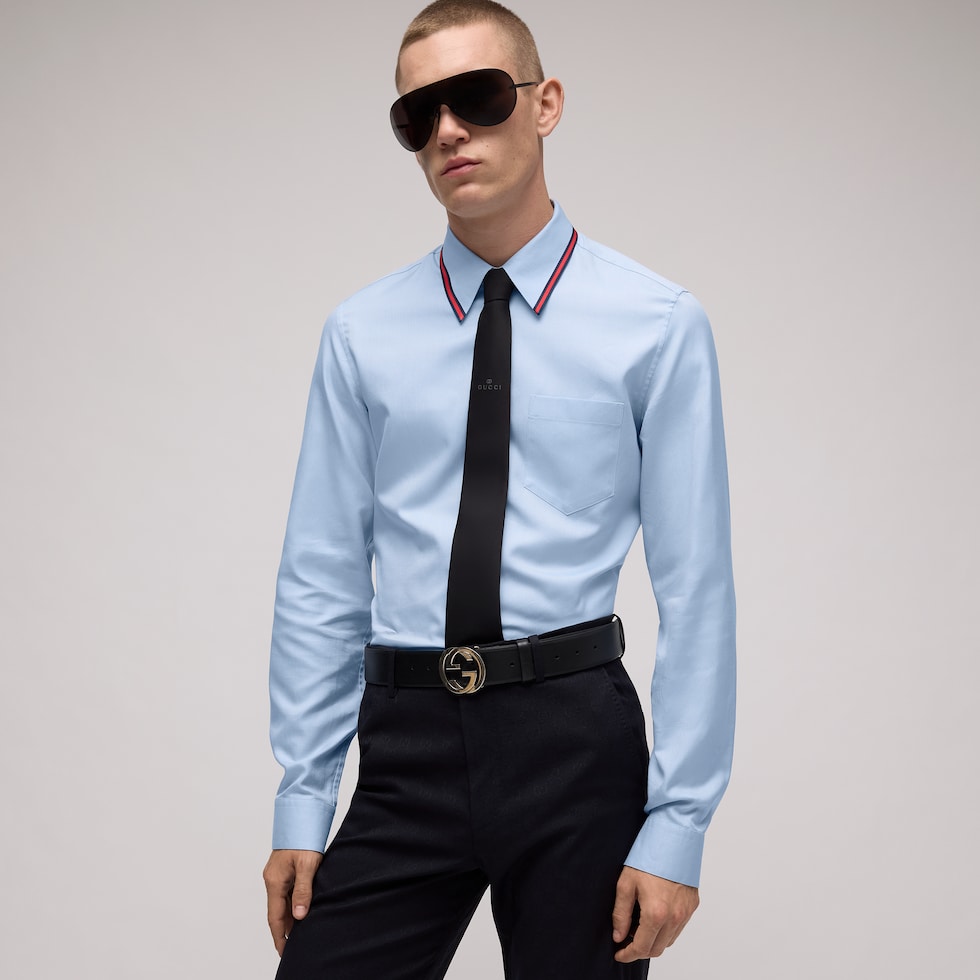 Oxford cotton shirt with Web