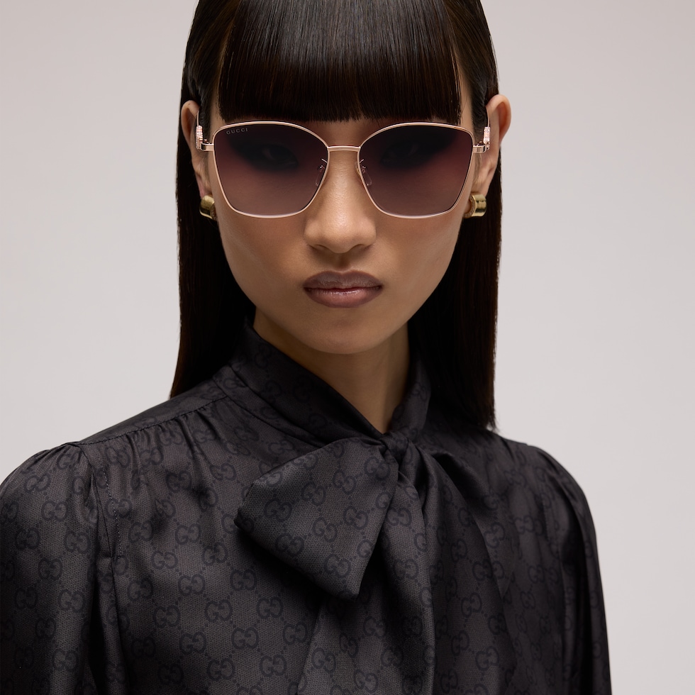 Low nose bridge fit butterfly sunglasses