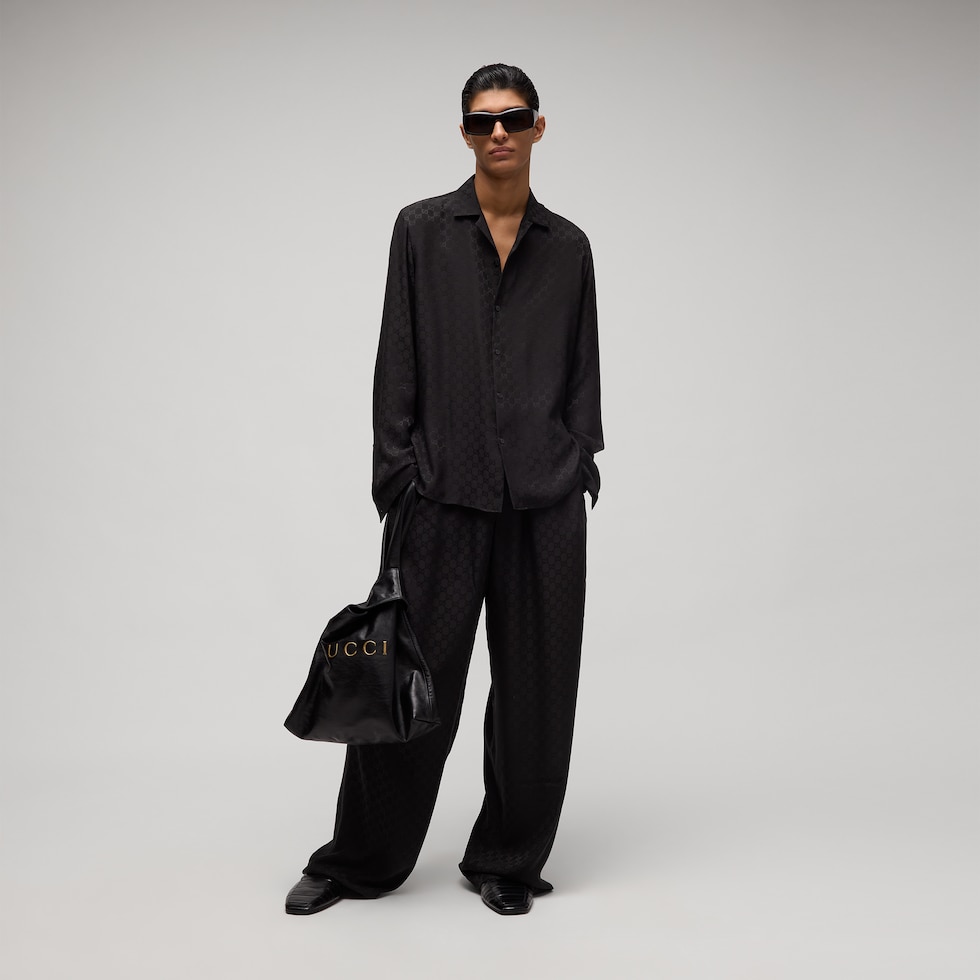 GG silk jacquard shirt