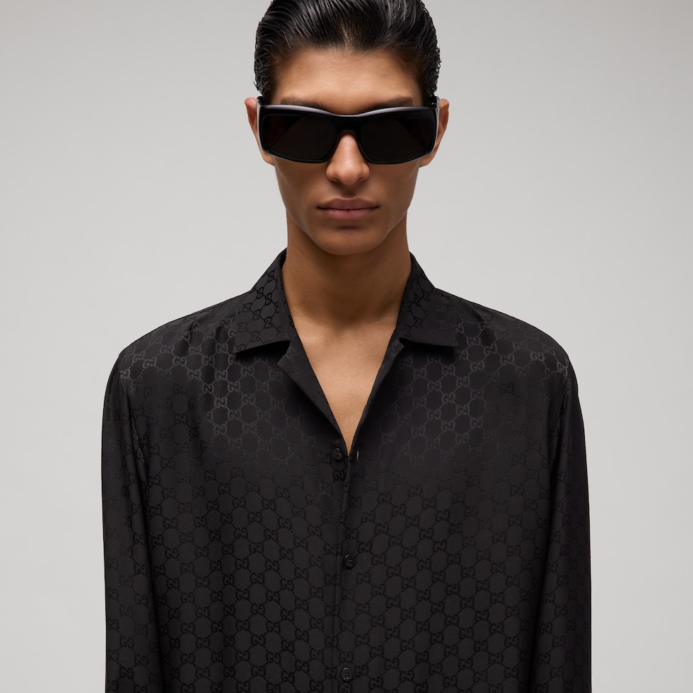 GG silk jacquard shirt