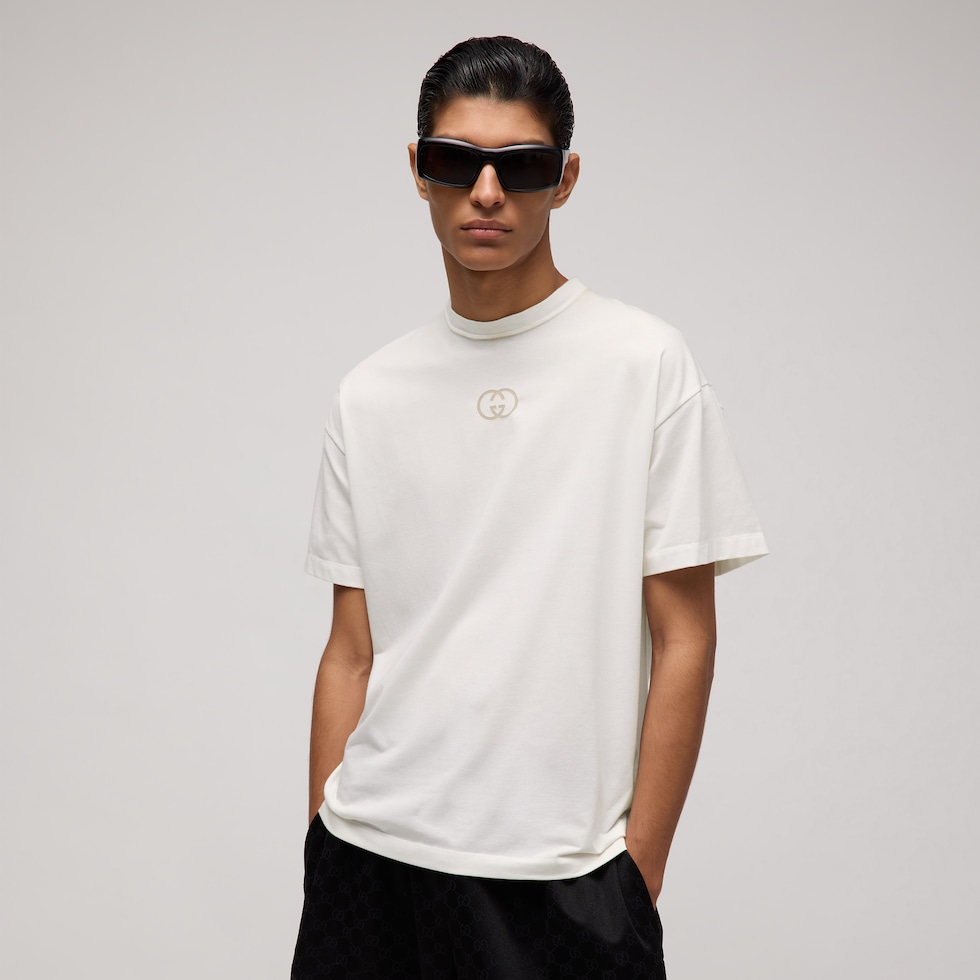 Cotton jersey T-shirt with print