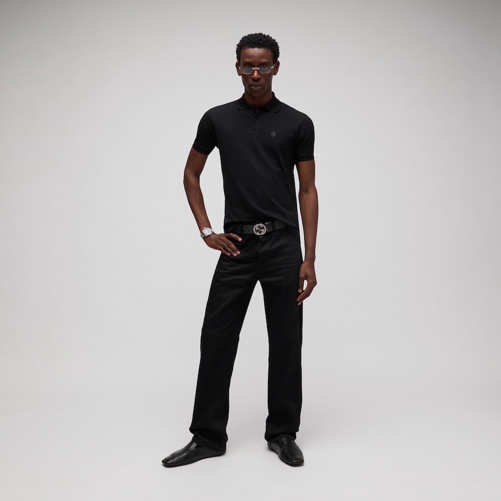 Reversible belt with Interlocking G buckle