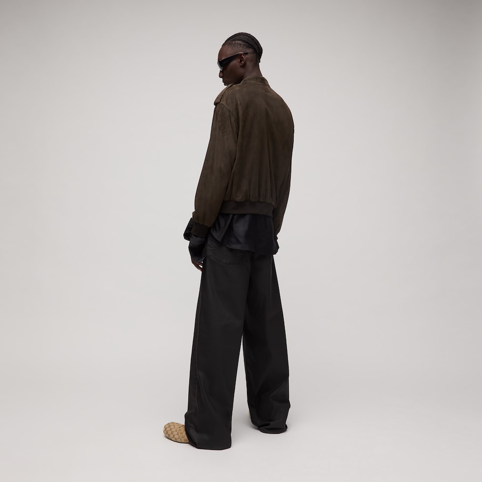 Blouson aviateur en daim doux