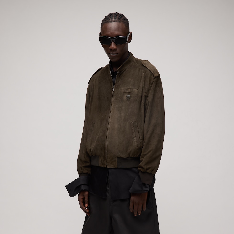 Blouson aviateur en daim doux