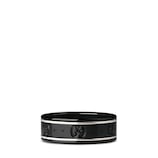 シンバンド ホワイトゴールド/ブラックコランダム グッチ GUCCI グッチ 750WG 18金ホワイトゴールド シンバンド