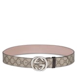GG belt with Interlocking G buckle in GG Supreme | GUCCI® US