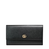 GG Marmont continental wallet in black leather | GUCCI® US