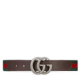 Children's elastic Web belt in green and red Web | GUCCI® US