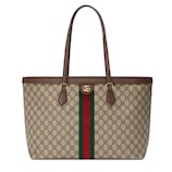 GUCCI　トートバッグ オフィディア〕ラージ トートバッグ ・ベージュ＆エボニー GG