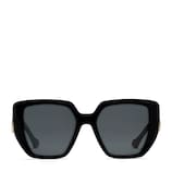 Rectangular-frame sunglasses in black acetate | GUCCI® US