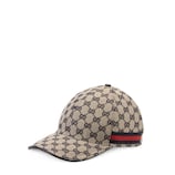 GG canvas baseball hat with Web in beige and blue | GUCCI® US