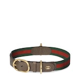 Halsband fr groe/sehr groe Haustiere in grner und roter Stoff | GUCCI  DE