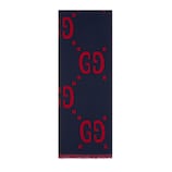 スカーフ Gucci Sciarpa In Lana Gg Jacquard GG wool jacquard scarf in ivory and beige | GUCCI® US