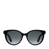 Round-frame sunglasses in black and green acetate | GUCCI® US