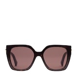 GUCCI スクエアサングラス ブラウンレンズ スクエア サングラスブラウン | GUCCI公式