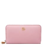 バンブー付き ジップアラウンドウォレット ・ピンク レザー | GUCCI公式