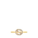 Gucci Interlocking diamond ring in 18k yellow gold | GUCCI® US