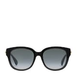 ラウンドフレーム サングラス（アジアン フィット） ・ブラック