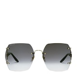 GUCCI EYEWEAR オーバルフレーム ゴールドトーン サングラス Gucci Eyewear オーバルフレーム サングラス | ゴールドトーン