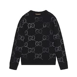 GUCCI　セーター　8Y インターシャ ファインカシミア セーター ・グレー | GUCCI公式