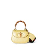 Gucci Bamboo 1947 ostrich mini bag in pastel yellow | GUCCI® US