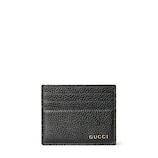 Card case with Gucci logo in black leather | GUCCI® US