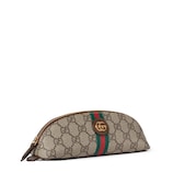 GG pencil case with Double G in beige and ebony GG Supreme | GUCCI® US