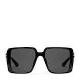 ✨付属品付/美品✨グッチ サングラス GG スクエア サイドラバー 度無し 黒 797438_J1691_1012_002_100_0000