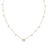 Gucci【洗練されたデザイン☆ Interlocking diamond necklace】 Gucci Interlocking diamond necklace in 18k white gold