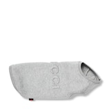 Embossed cotton pet sweatshirt in light grey | GUCCI® US