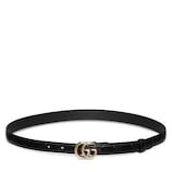 GG Marmont thin belt in black leather | GUCCI® US display picture 3