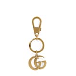 Double G keychain in gold-toned metal | GUCCI® US