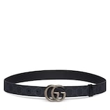 ★GUCCI★ 3CM GG Mamont Belt Black 414516AP00T1000 414516AP0 GUCCI GG Marmont Black Gold Hardware Leather/Metal 414516
