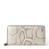 ✨️超希少品！✨️GUCCI バンブー×ホワイトパイソン 　ジップアラウンド バンブー付き パイソン ジップアラウンドウォレットブラウン
