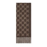 GG cashmere scarf in beige | GUCCI® TR